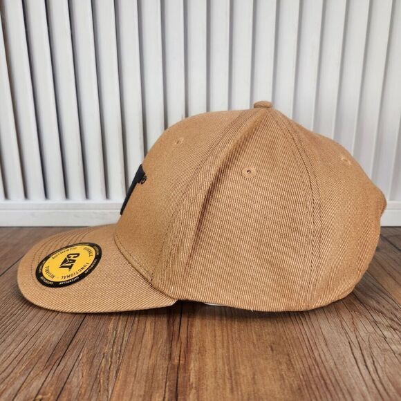 CAT Caterpillar Hat Cap Snapback Brown Canvas Work Mens Equipment Jobsite Brand - Picture 6 of 11